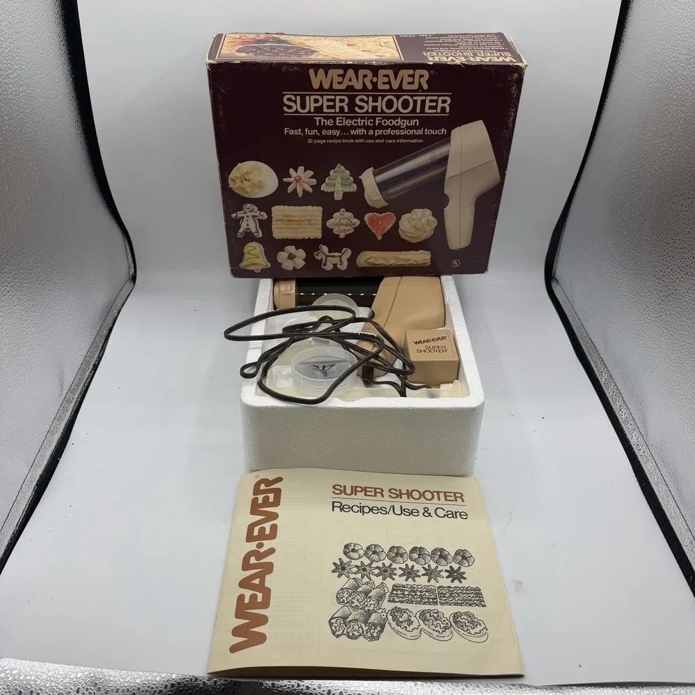 Vintage Wear-Ever Super Shooter 70123 Electric Cookie Press Food Gun - Tested
